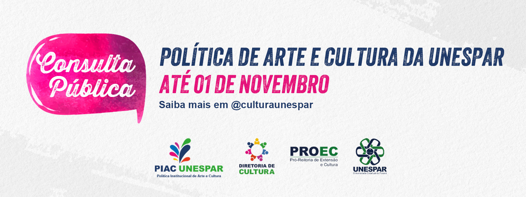 Comunidade universitária tem até 1º de novembro para colaborar com texto final da Política Institucional de Arte e Cultura da Unespar