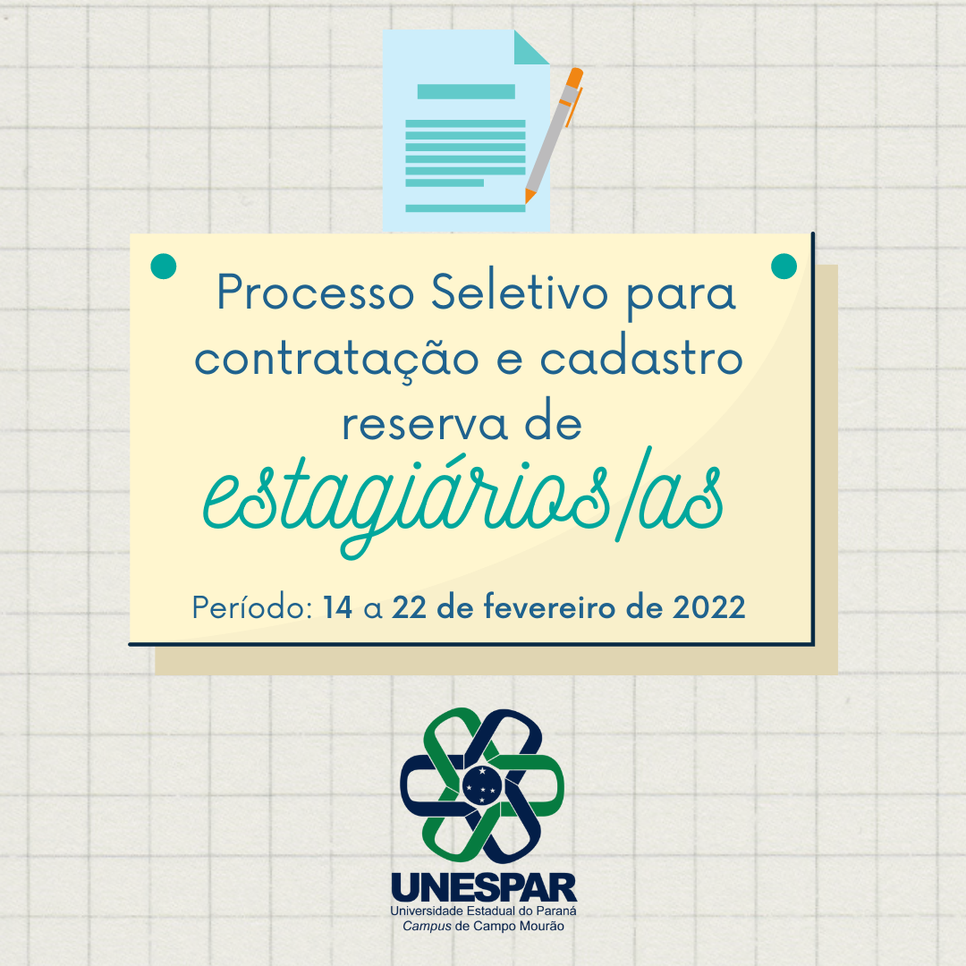 Processo seletivo - estagiários - Unespar