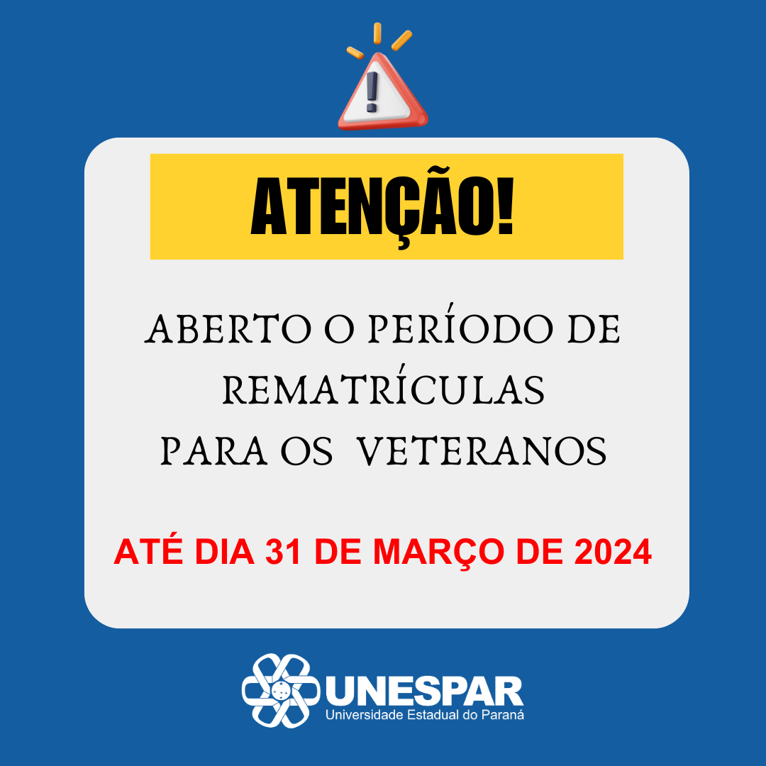 Abertura do período de renovação de matrícula online para o ano letivo de 2024