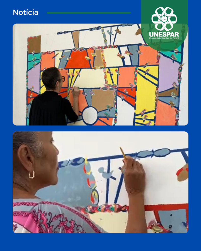 CADI transforma mural da Unespar durante o 3º Festar, sob coordenação de docente de Artes Visuais