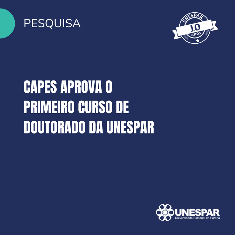 CAPES aprova o primeiro curso de Doutorado da Unespar