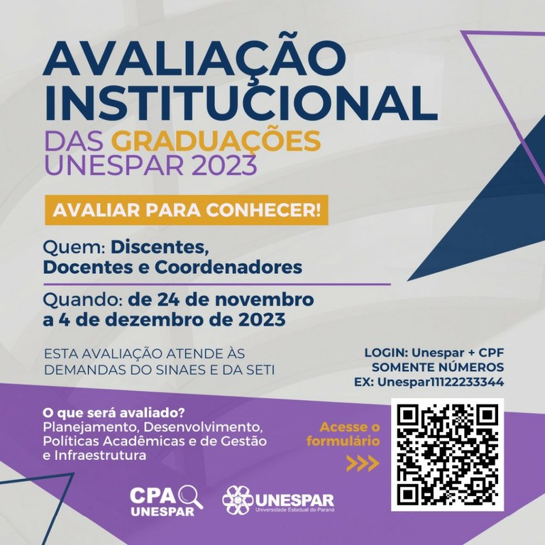 Comissão Própria de Avaliação mede qualidade dos cursos de graduação da Unespar