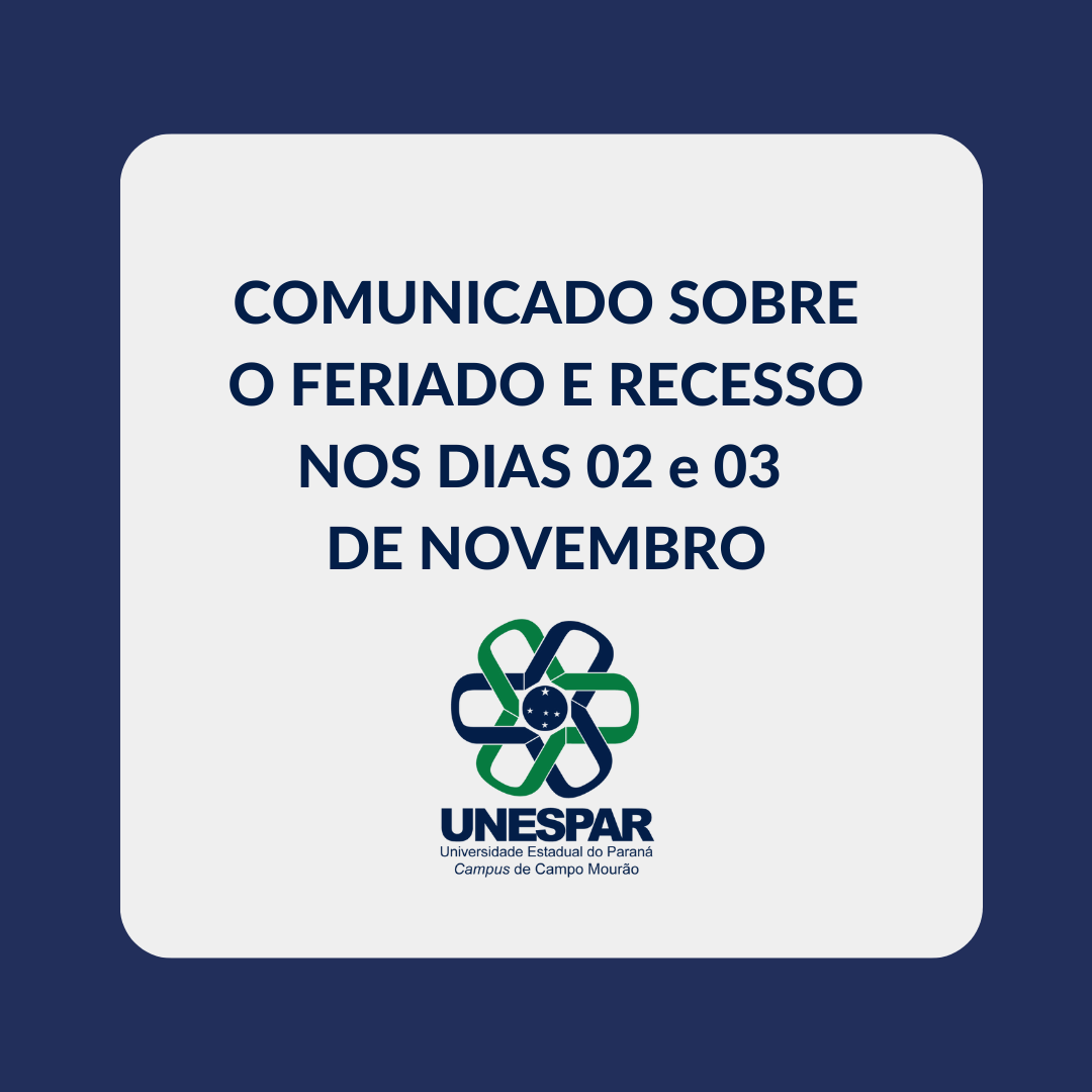 Comunicado de feriado e recesso