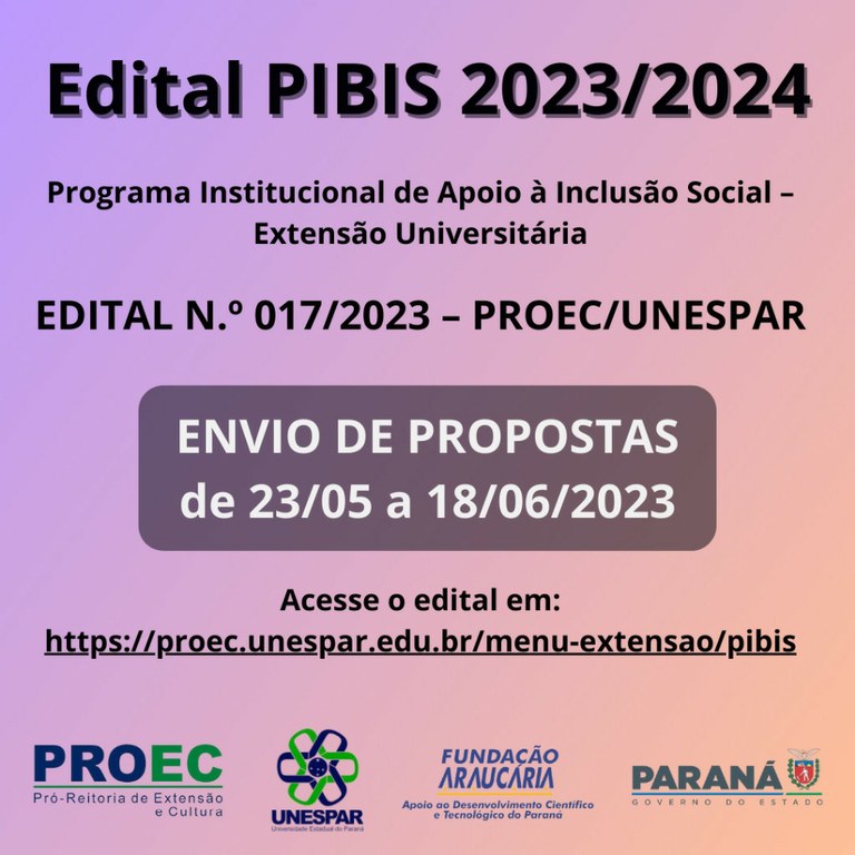 Inscrições abertas para bolsas em programa que incentiva estudantes, vindos de escolas públicas, a atuarem em ações de pesquisa e extensão