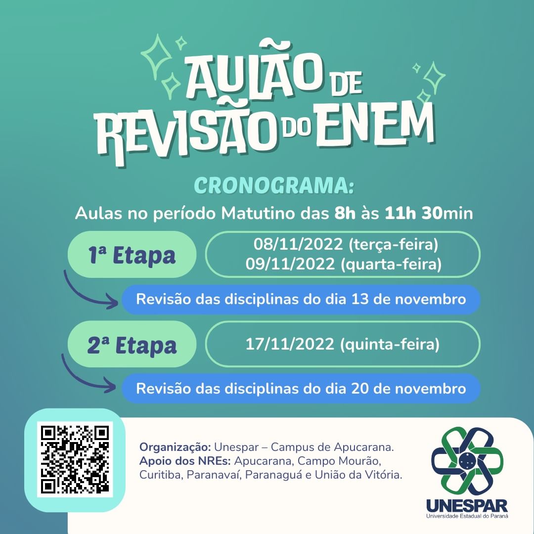 Unespar promove Aulão de Revisão do Enem
