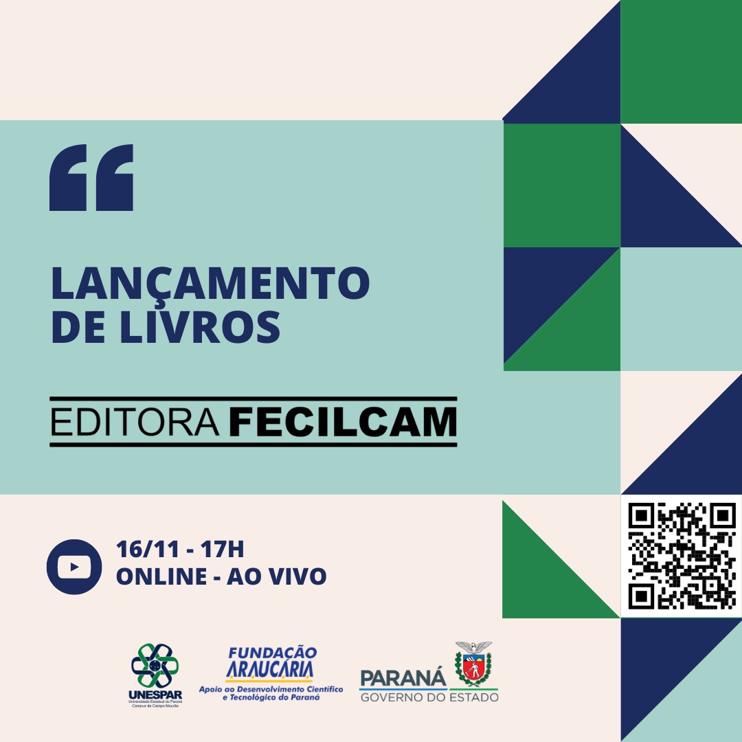 Lançamento Editora Fecilcam - 16 de novembro - 17h