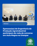 Participaram do encontro os(as) engenheiros(as) Jacqueline de Oliveira, João Pedro Tenório, Luana Moreno e Thiago Pires