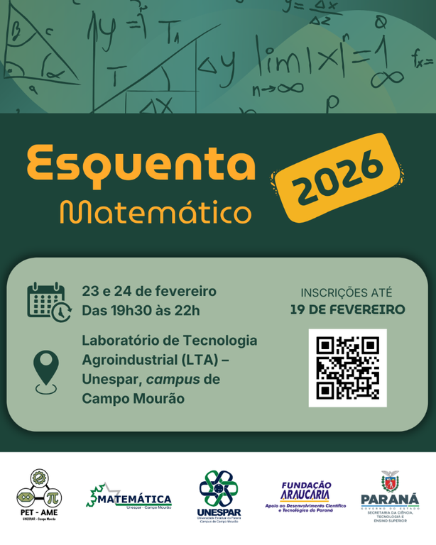 Esquenta Matemático promove revisão de conteúdos e integração acadêmica nos dias 23 e 24 de fevereiro.png