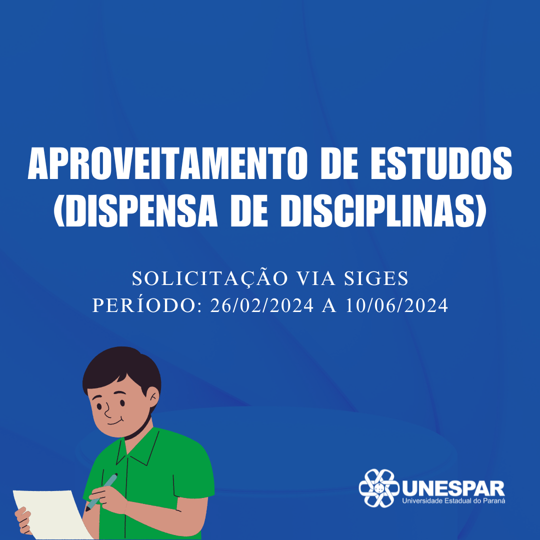 Estudantes podem solicitar dispensa de disciplinas através do SIGES