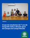 Grupo de estudantes do 1º ano de Geografia visita a direção-geral do Campus de Campo Mourão