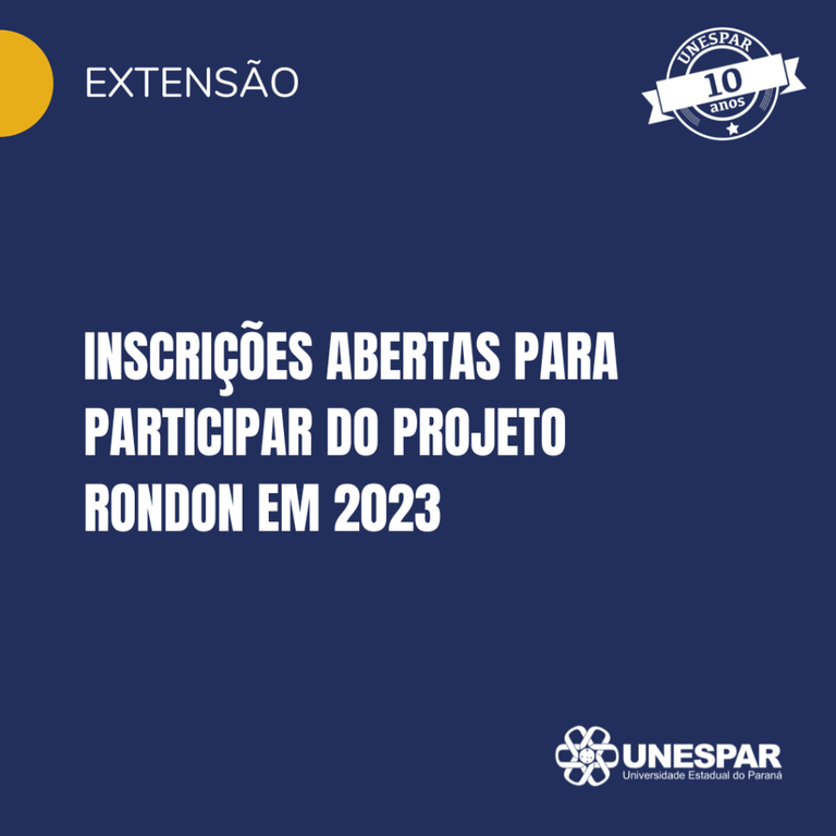 Inscrições abertas para participar do Projeto Rondon em 2023