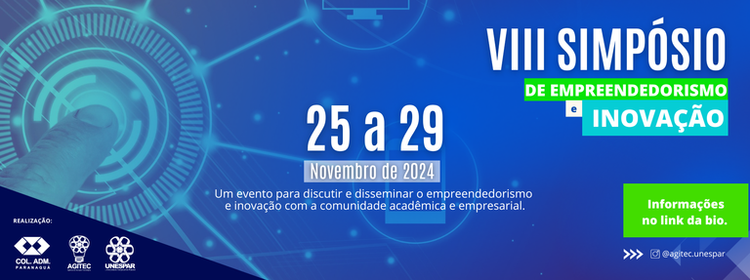 Inscrições abertas para VIII Simpósio de Empreendedorismo e Inovação