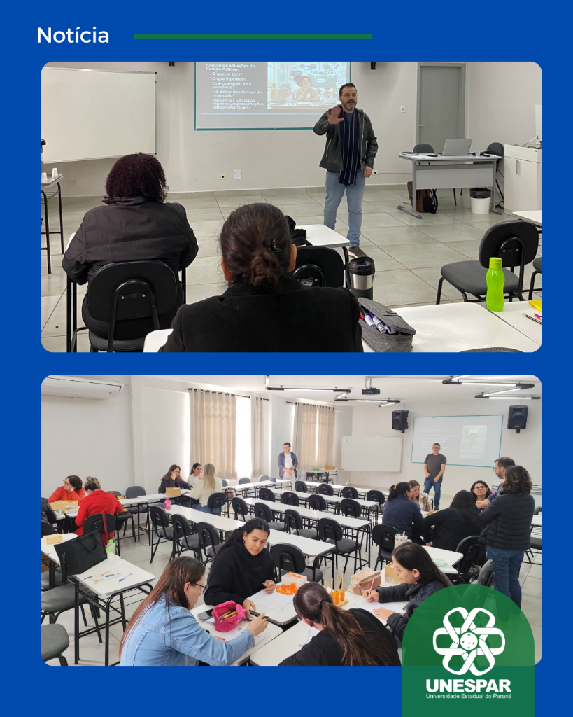 Parceria entre Unespar e prefeitura promove formação continuada para professores em Campo Mourão