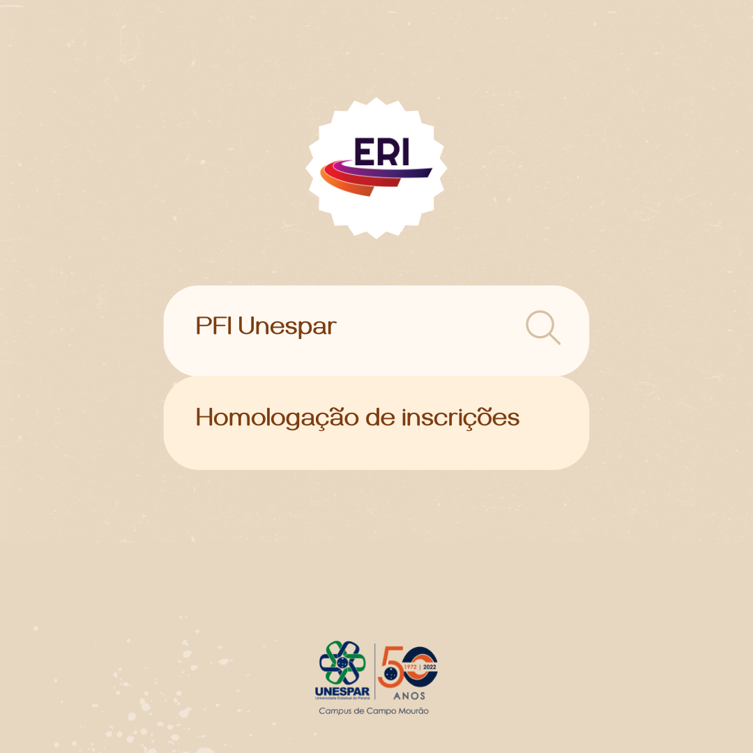Edital de homologação das inscrições - PFI/Unespar