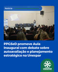 O tema da aula foi “Autoavaliação e planejamento estratégico: o papel de discentes e docentes no fortalecimento do PPG”, ministrada pela profa. Dra. Verônica Teixeira Marques de Souza