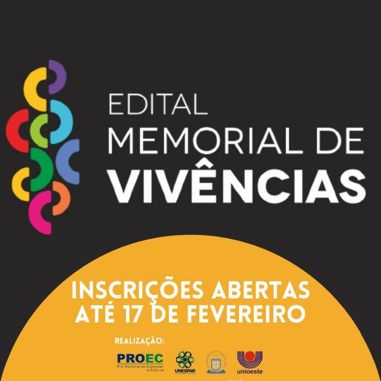 Edital Memorial de Vivências