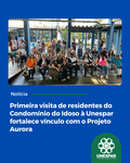 Recepção do grupo foi preparada por integrantes do Programa Aurora e por membros do Centro de Apoio ao Desenvolvimento do Idoso (CADI)