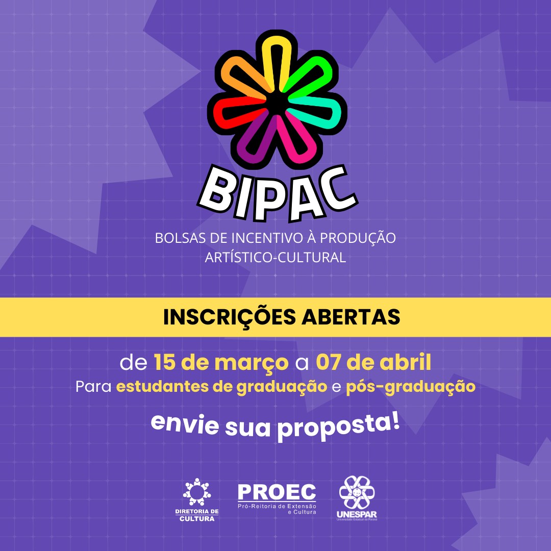 Proec lança edital inédito de bolsas de incentivo à produção artístico-cultural