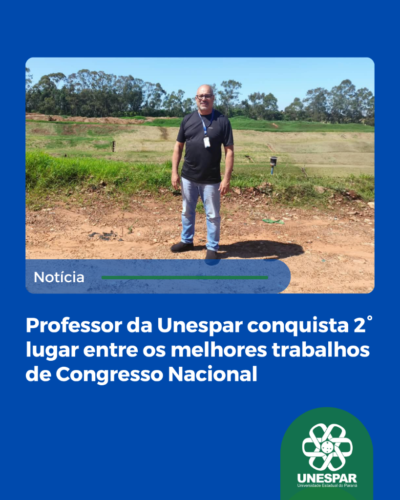 Professor da Unespar conquista 2° lugar entre os melhores trabalhos de Congresso Nacional