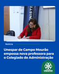 A docente empossa foi a profa. Dra. Cristiane Marques de Mello