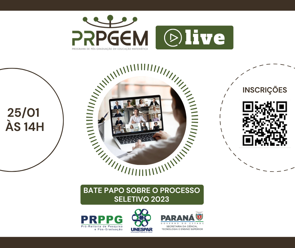 PRPGEM - Processo Seletivo 2023 para alunos regulares