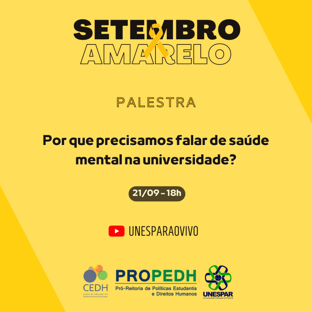 Unespar/PROPEDH/CEDH - Setembro amarelo