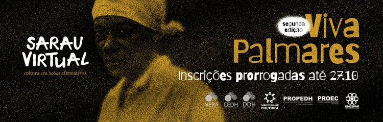 Prorrogadas as inscrições para a 2ª edição do Sarau Virtual "Viva Palmares"