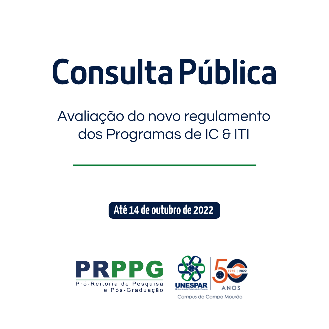 PRPPG/UNESPAR - Consulta Pública