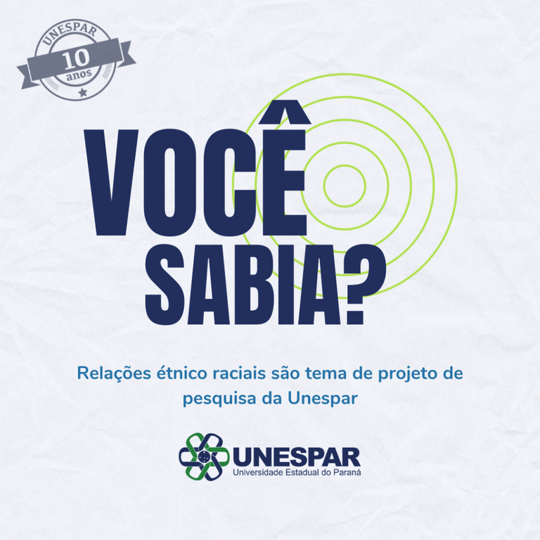 Relações étnico raciais são tema de projeto de pesquisa da Unespar