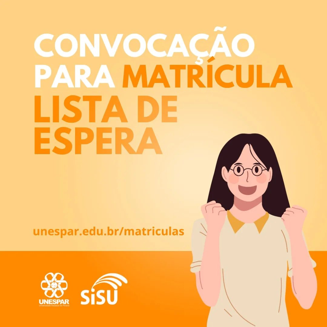 Unespar convoca candidatos(as) da Lista de Espera do SiSU 2024