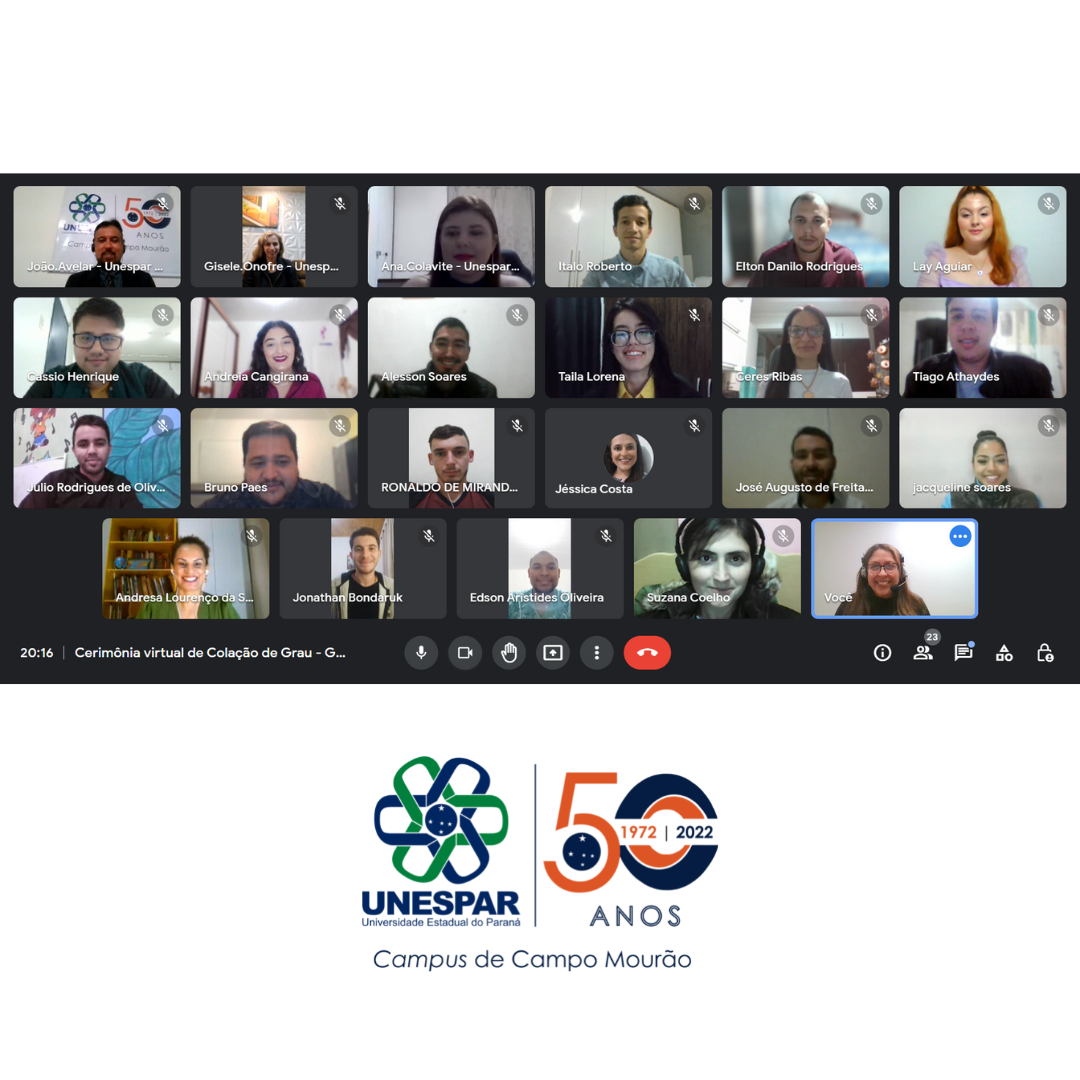 Colação de grau virtual de Geografia - Unespar de Campo Mourão