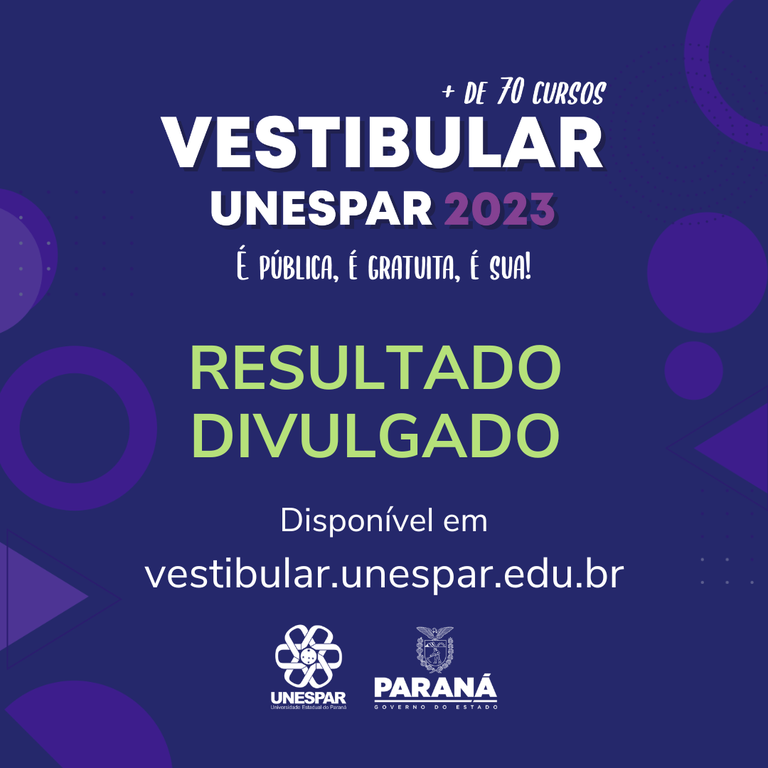 Vestibular Unespar 2023