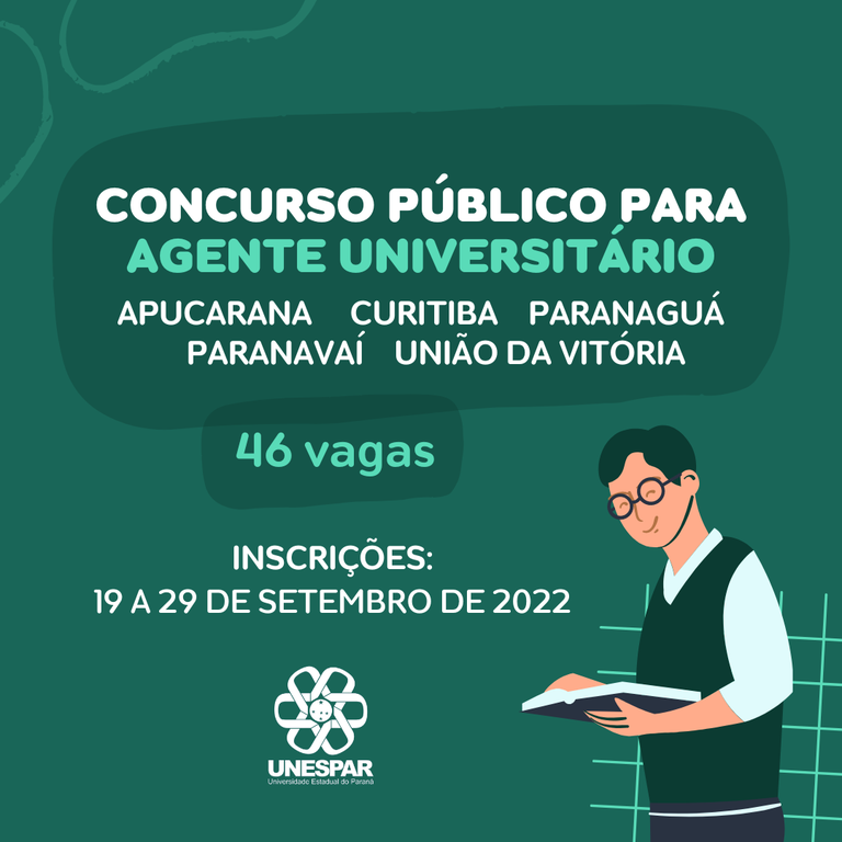 Concurso para agentes universitários - Unespar