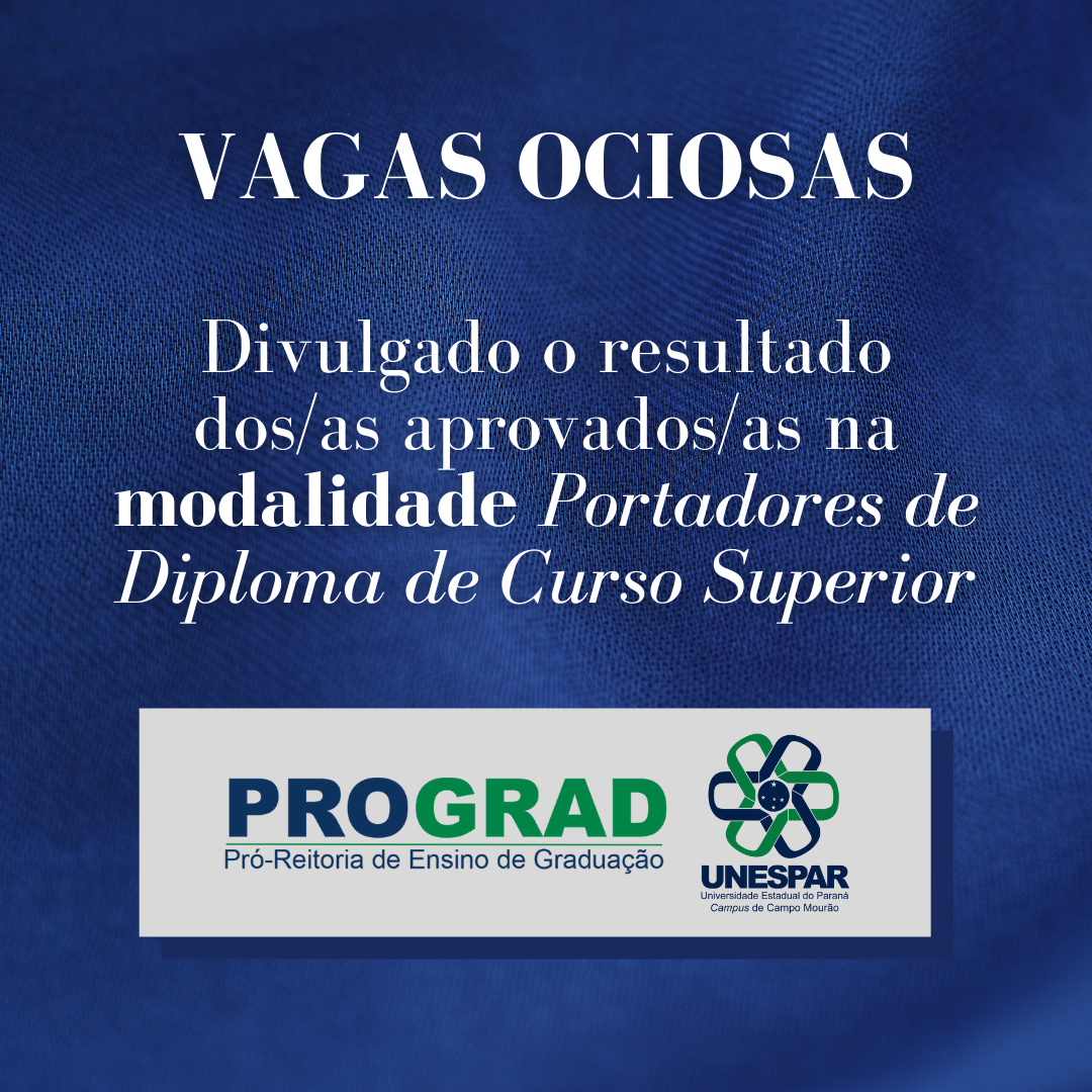 Vagas ociosas - Portadores de Diploma