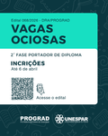 Esta modalidade é destinada ao preenchimento de vagas remanescentes de primeiras séries dos cursos de graduação