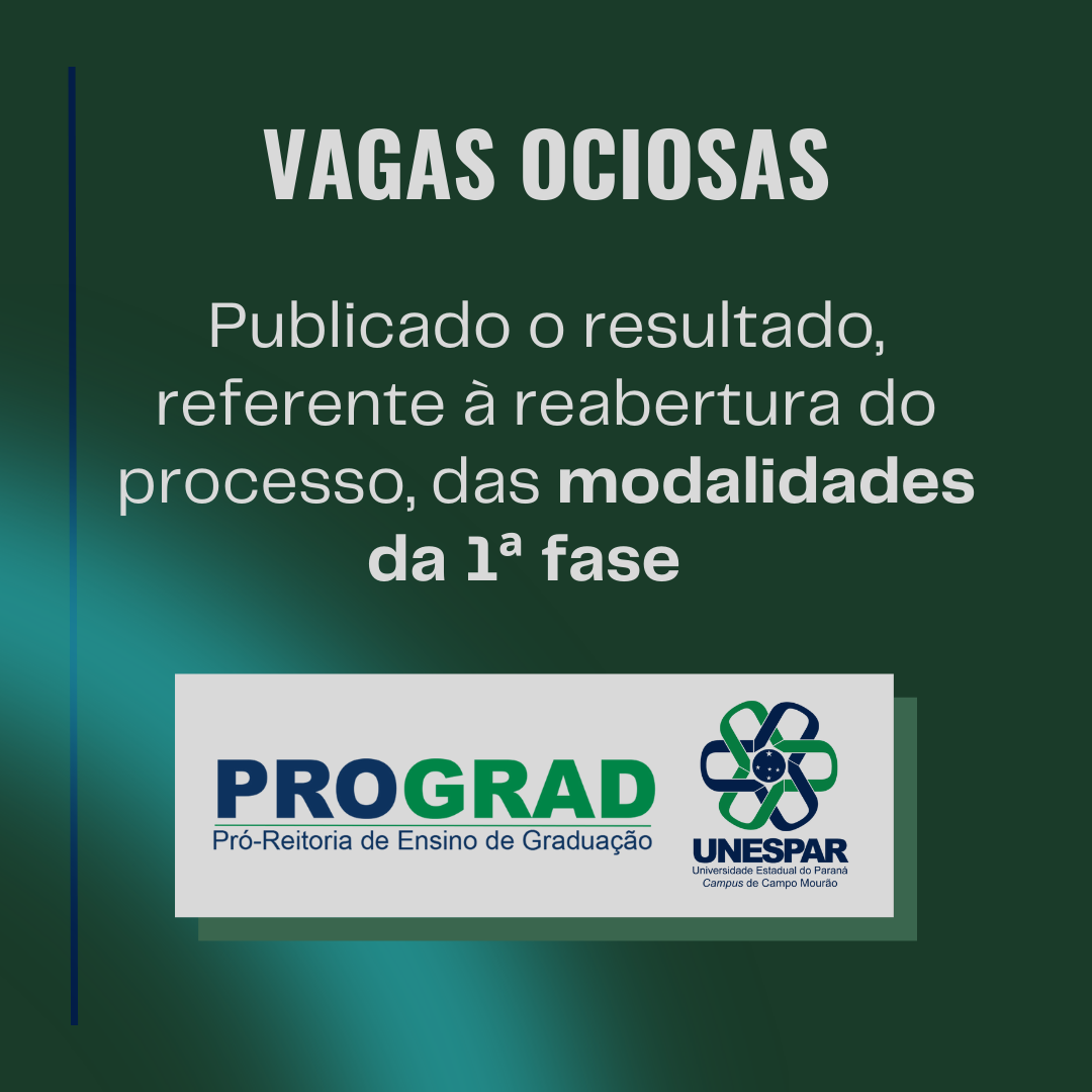 Vagas Ociosas -Resultado - Unespar