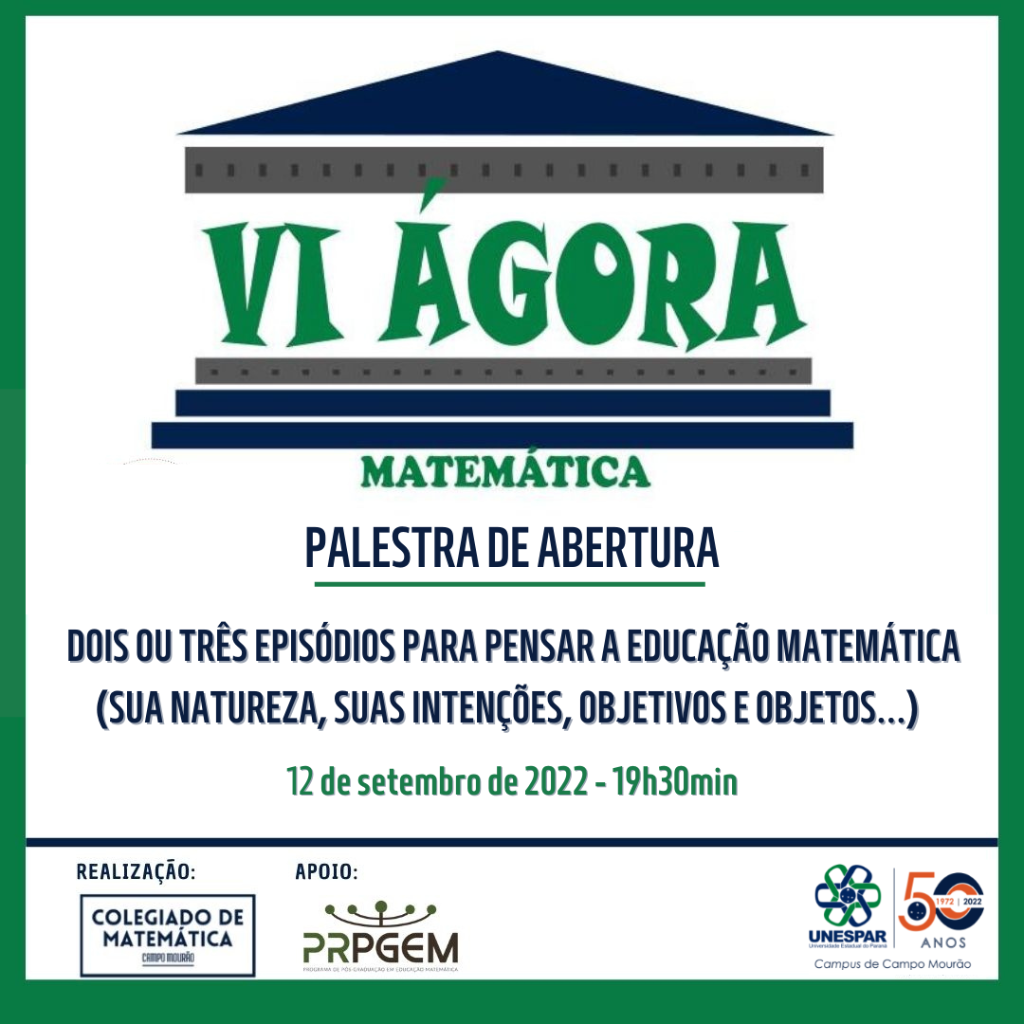 VI Ágora Matemática - Unespar